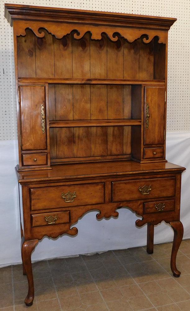 Cherry Two Part Queen Anne Style Chateau Du Vallois Cupboard (1 of 8)