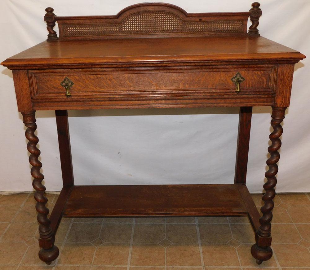 Oak Barley Twist One Drawer Server (1 of 6)