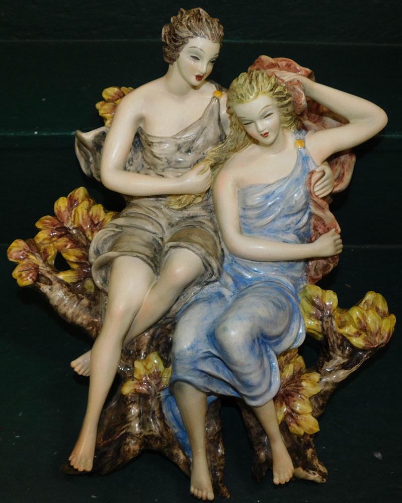 Italian Hand Painted Porcelain Wall Plaque (1 of 5)