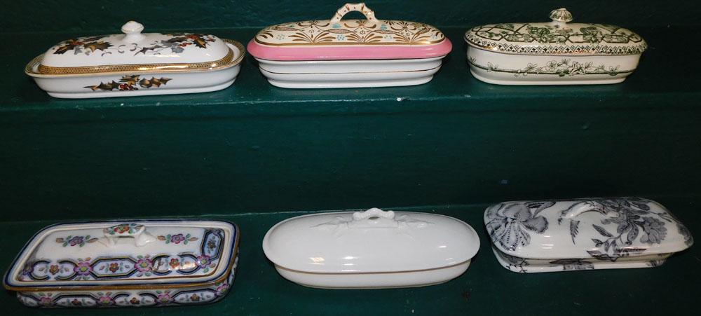 Lot 6 Antique Porcelain Toothbrush Holders (1 of 8)