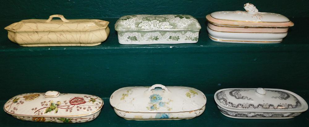 Lot 6 Antique Porcelain Toothbrush Holders (1 of 10)