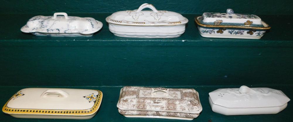 Lot 6 Antique Porcelain Toothbrush Holders (1 of 10)