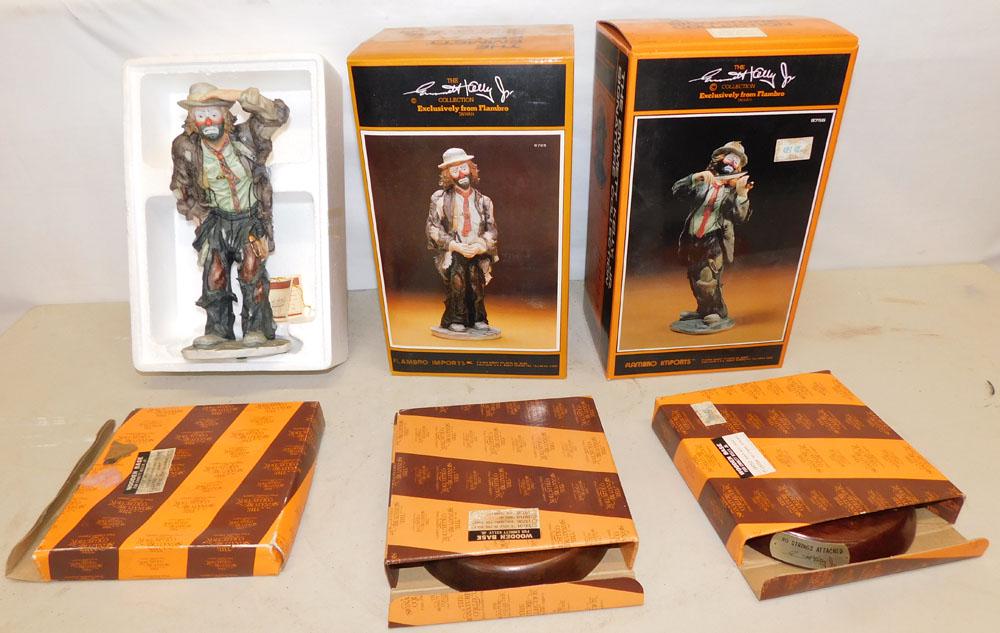 Three Emmett Kelly Jr. Clown Figurines (1 of 3)