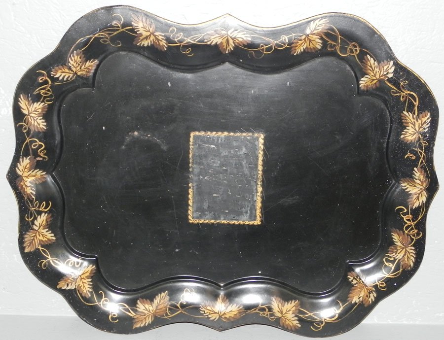 Early Tole tray. 28 1/2" x 22".: Early Tole tray. 28 1/2" x 22".