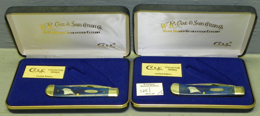 Lot of (2) Case knives sets ( #139 & #210): Lot of (2) Case knives sets ( #139 & #210) NC Panthers '93 Born to be Champ.