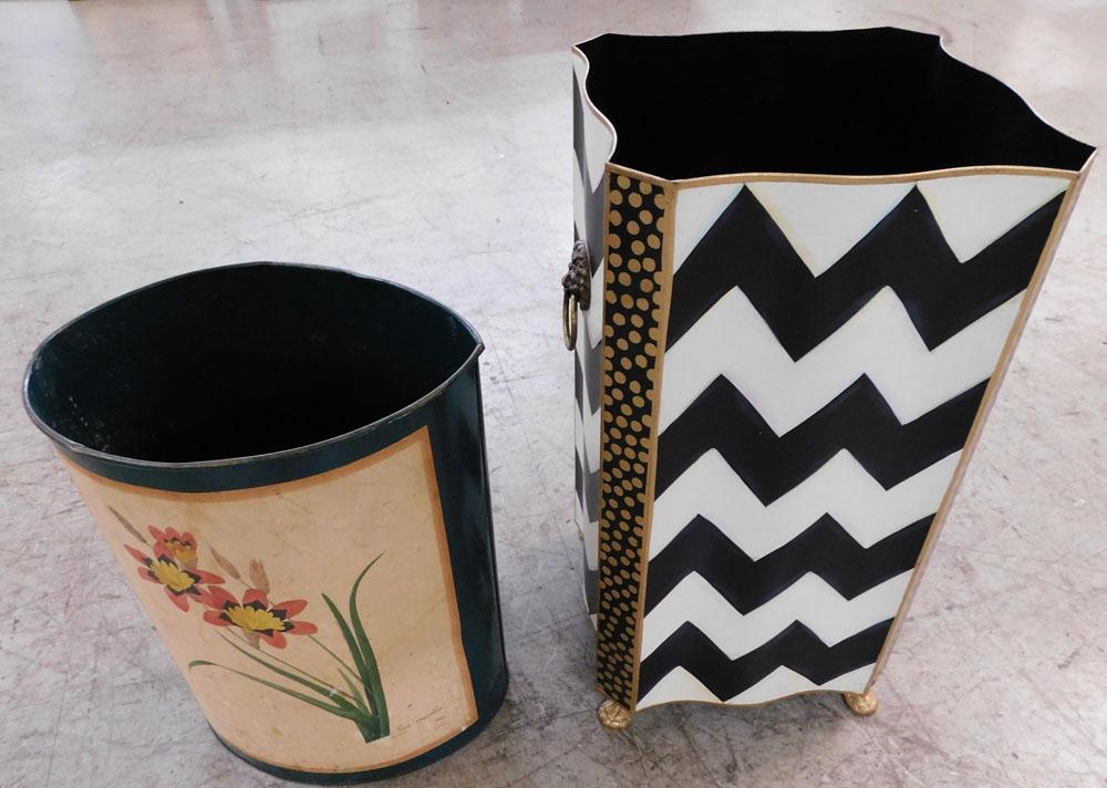Tole Waste Basket & Umbrella Stand (1 of 4)