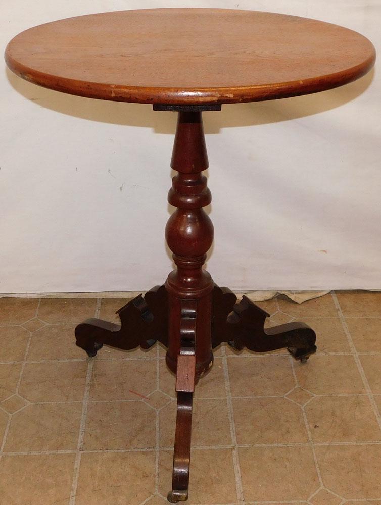 Victorian Walnut Candle Stand (1 of 3)