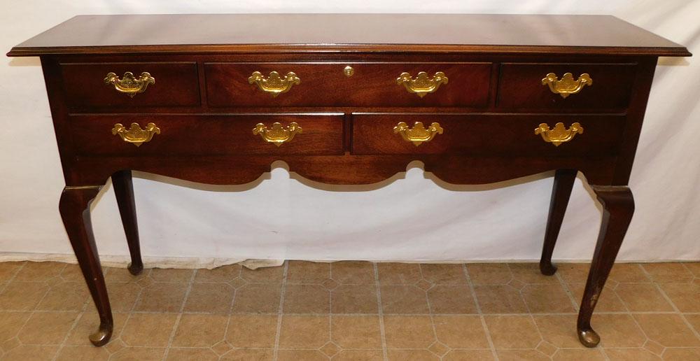 Mahogany Queen Anne Style Side Board With Silver Drawer By Madison Square (1 of 5)