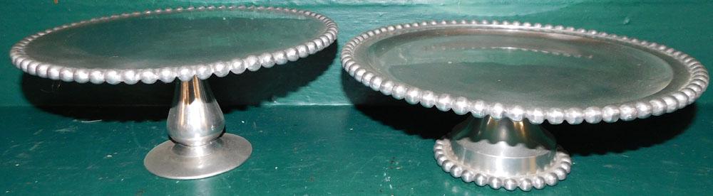 Two Cast Aluminum Cake Stands (1 of 2)