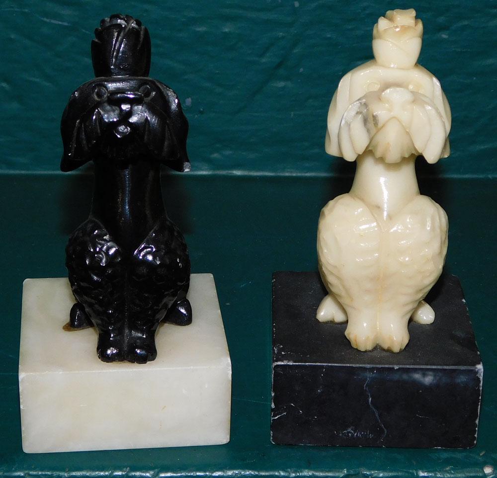 Pair Marble Poodle Bookends (1 of 4)