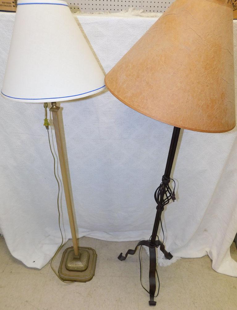 Two Painted Metal Floor Lamps (1 of 4)