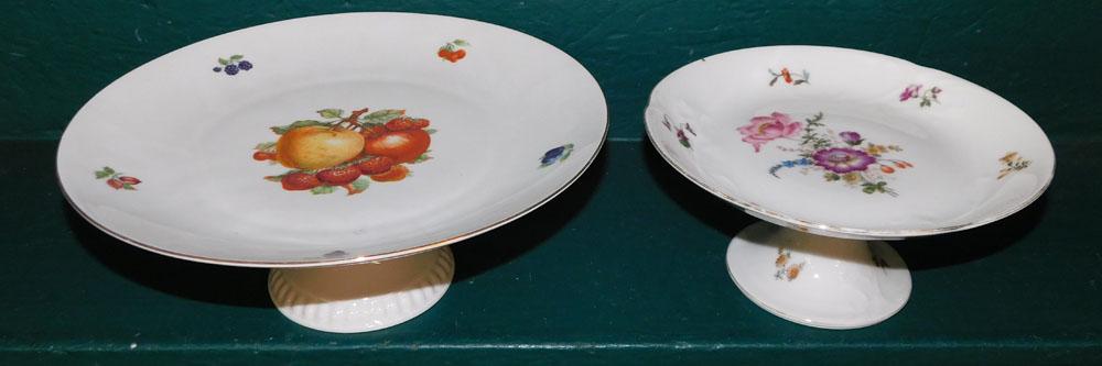 Two Painted Porcelain Compotes (1 of 4)