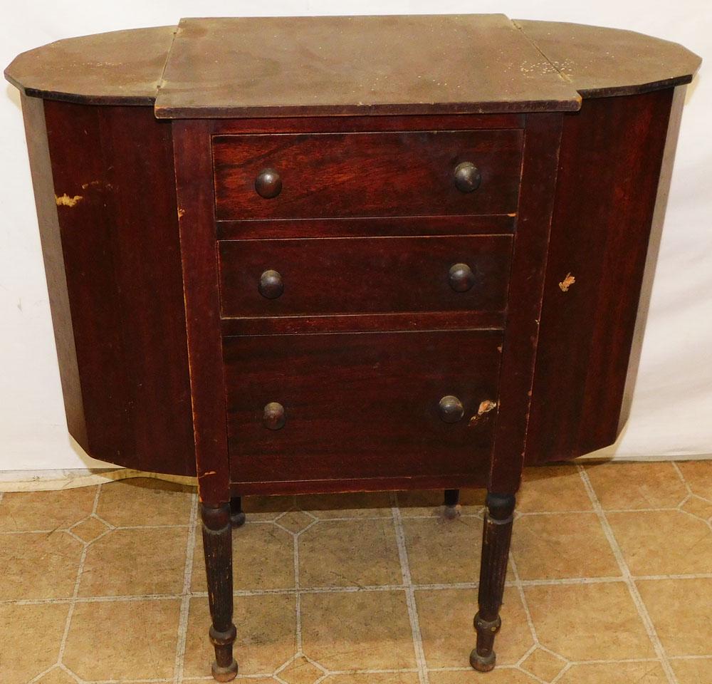 Antique Mahogany Martha Washington Sewing Stand (1 of 4)