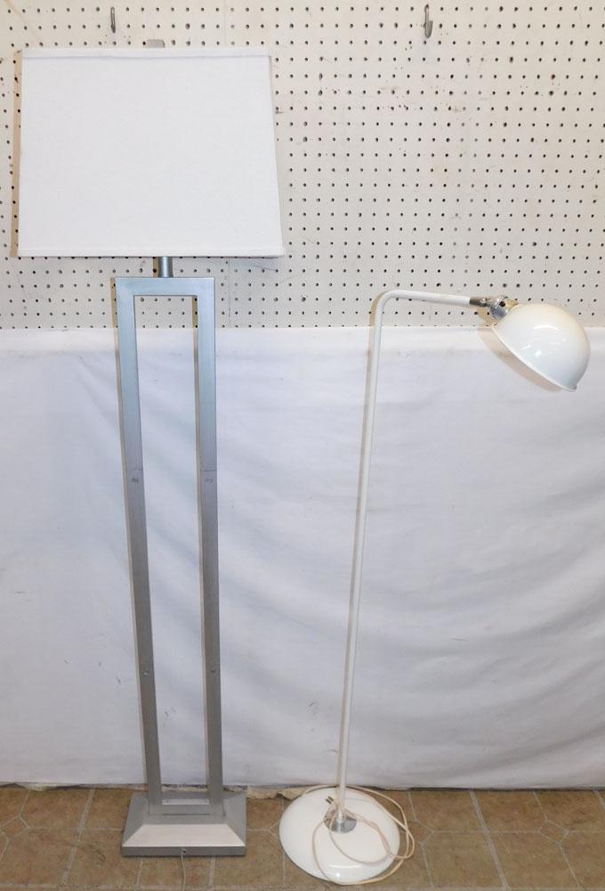 Pair Modern Painted Metal Floor Lamps (1 of 2)