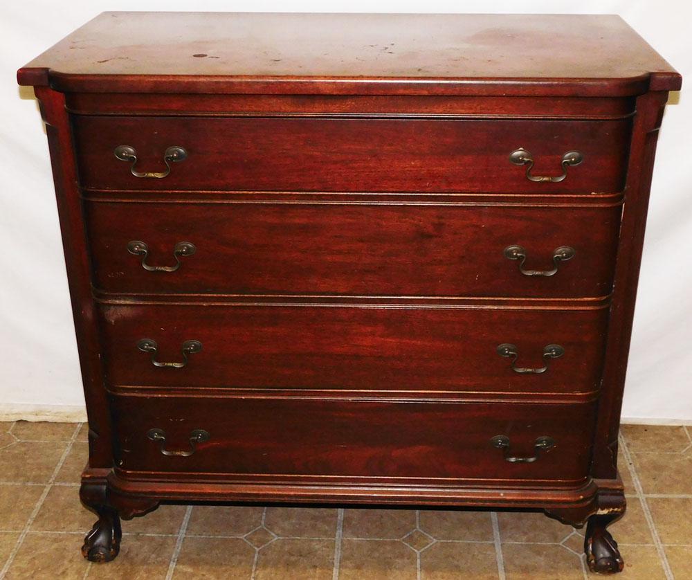 Mahogany Four Drawer Bow Front Chest By Hathaways (1 of 6)