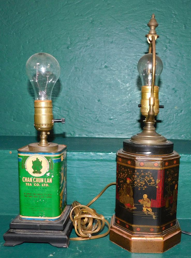 Two Tole Oriental Lamps (1 of 2)