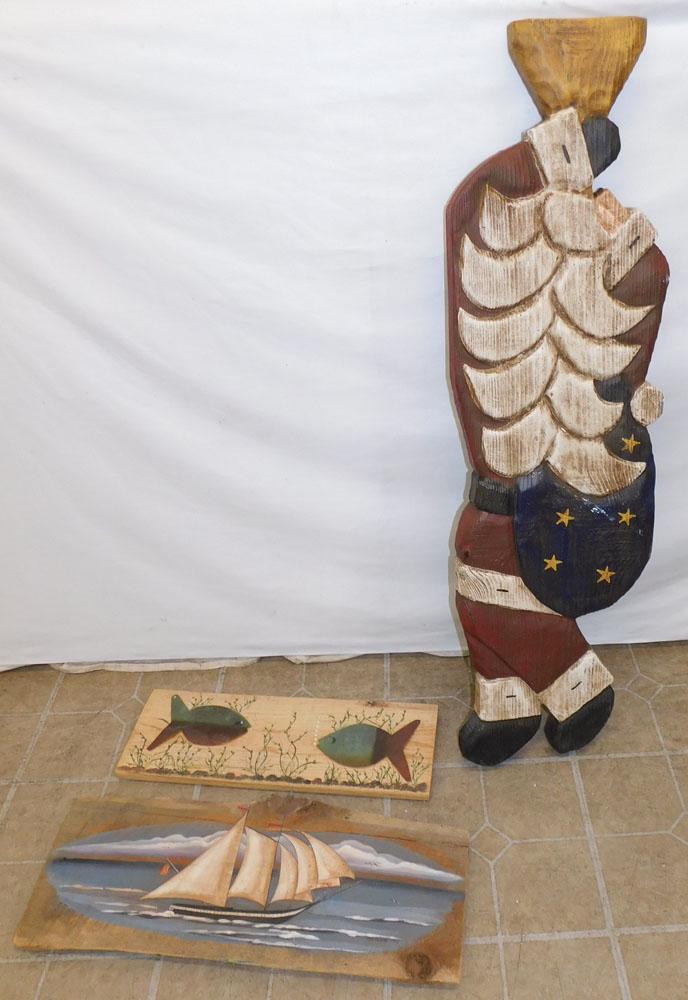 Three Painted Wood Decorative Panels (1 of 5)