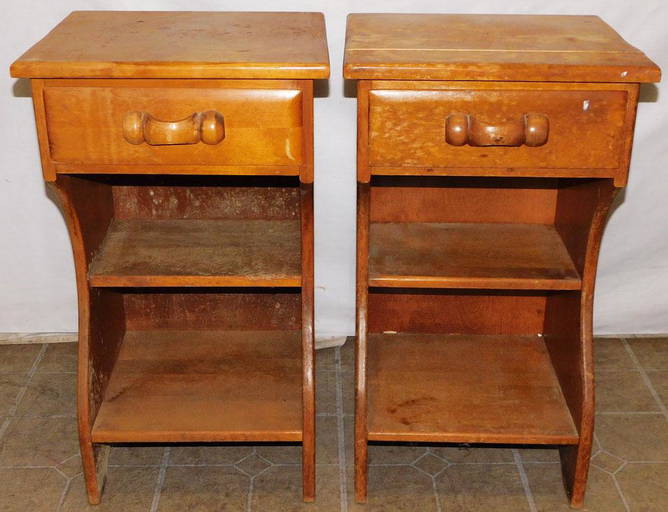 Pair Maple Night Stands