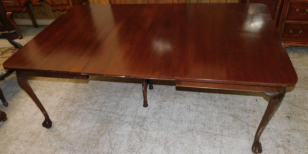 Mahogany Ball & Claw Feet Dining Table With Two Leaves (1 of 5)
