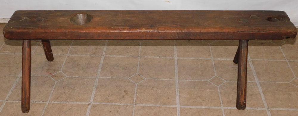 Antique Heart Pine Bench (1 of 2)