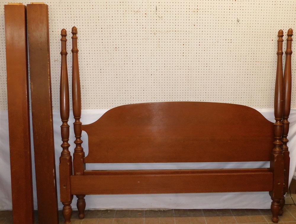 Antique Pine King Size Four Poster Bed ( One Post Restored) (1 of 4)
