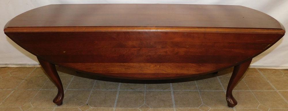 Cherry Queen Anne Style Drop Leaf Coffee Table (1 of 4)