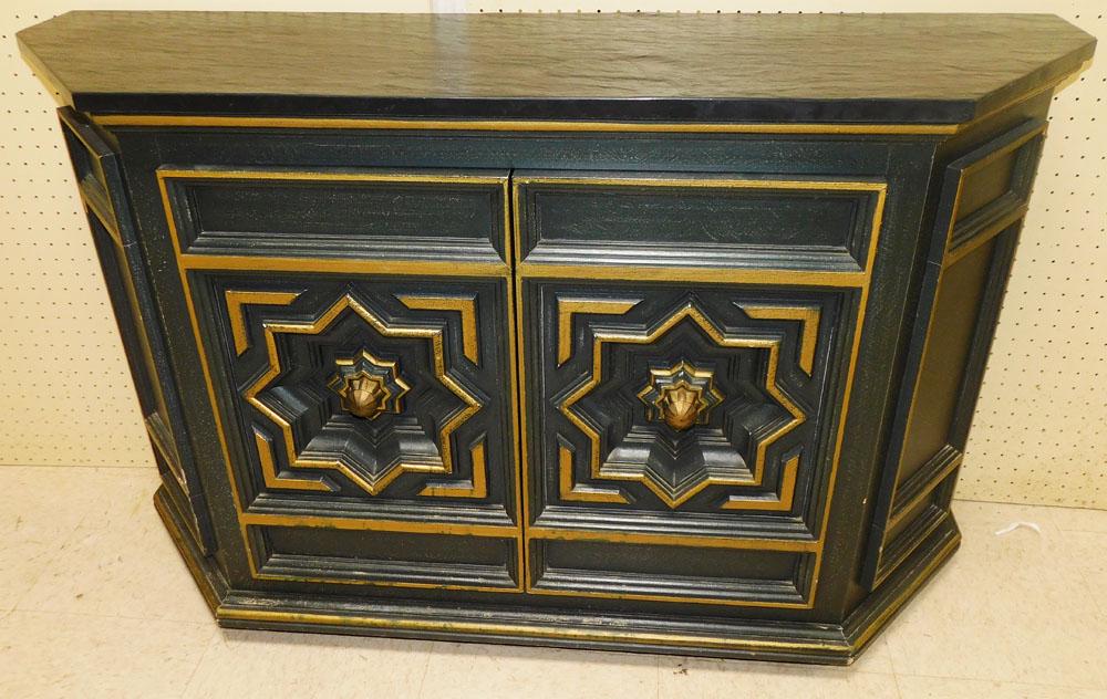 Mid Century Slate Top Painted 2 Door Console by Lane (1 of 6)