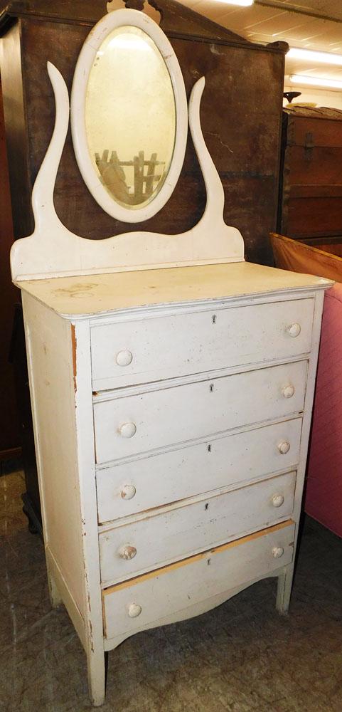 Painted Five Drawer Chest (1 of 1)