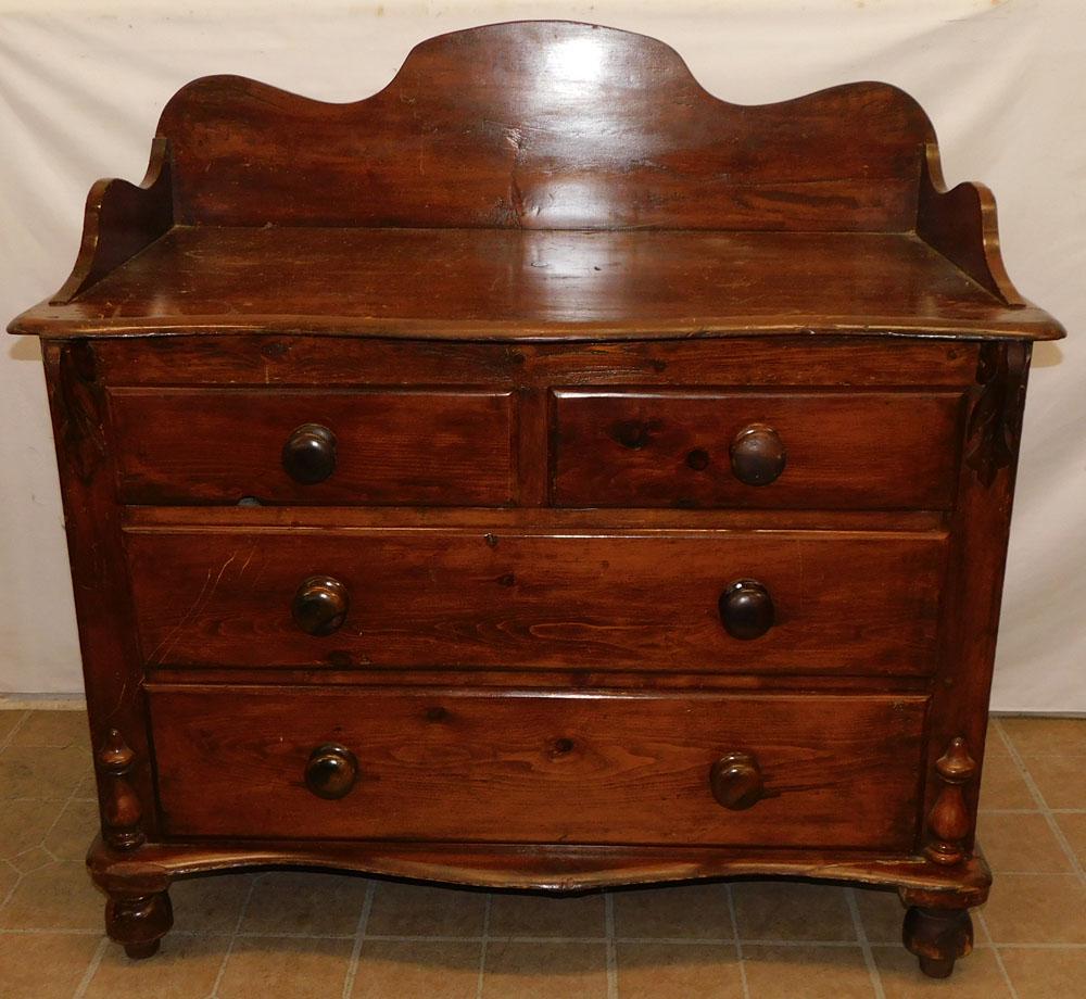 Antique Pine 2/2 Drawer Wash Stand (1 of 4)