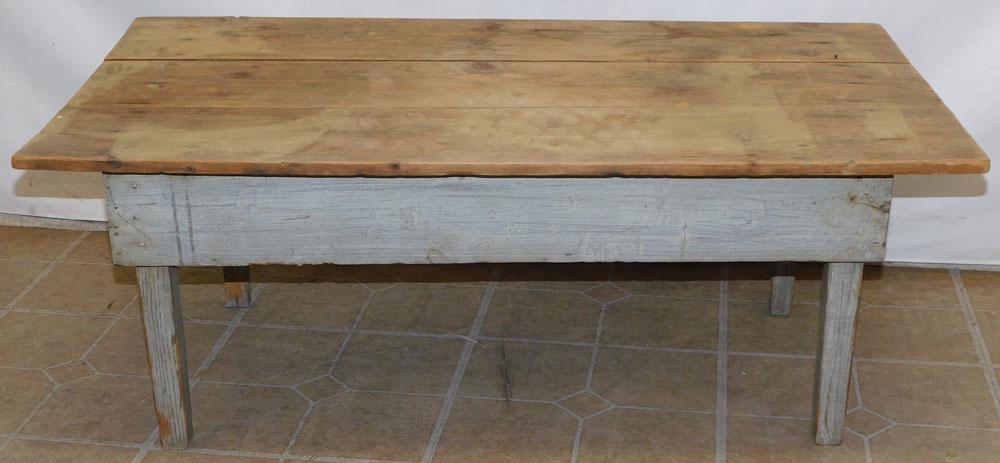 Antique Pine Low Farm Table (1 of 3)