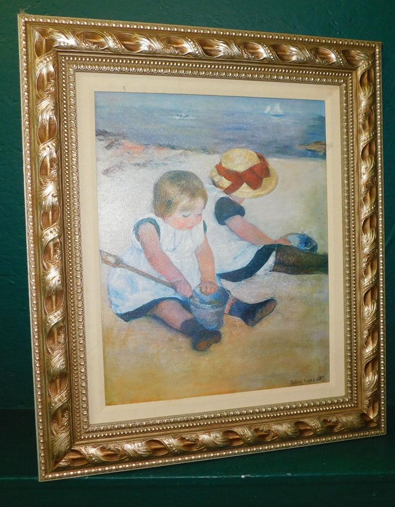 Framed Oil On Board Beach Scene - Signed (1 of 4)