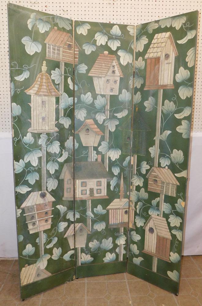 Painted Three Panel Room Divider (1 of 4)