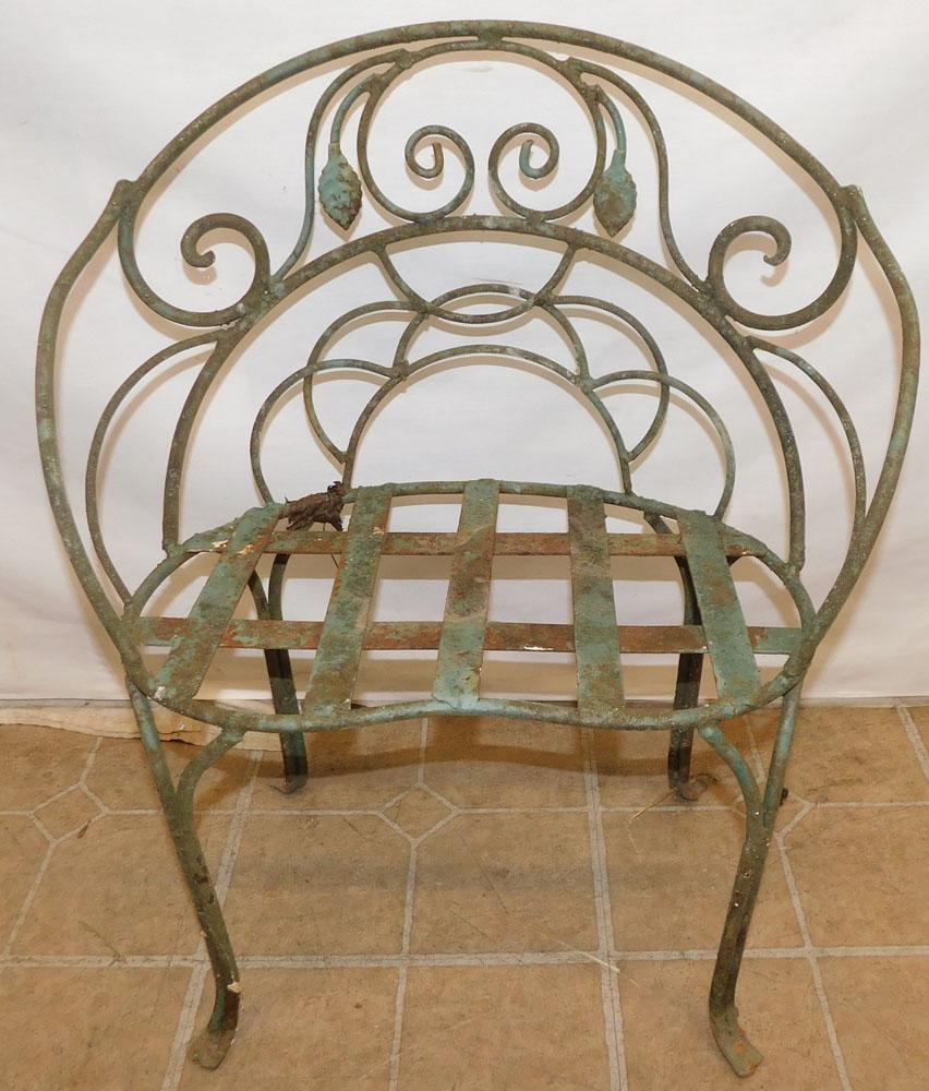 Painted Metal Childs Outdoor Chair (1 of 3)