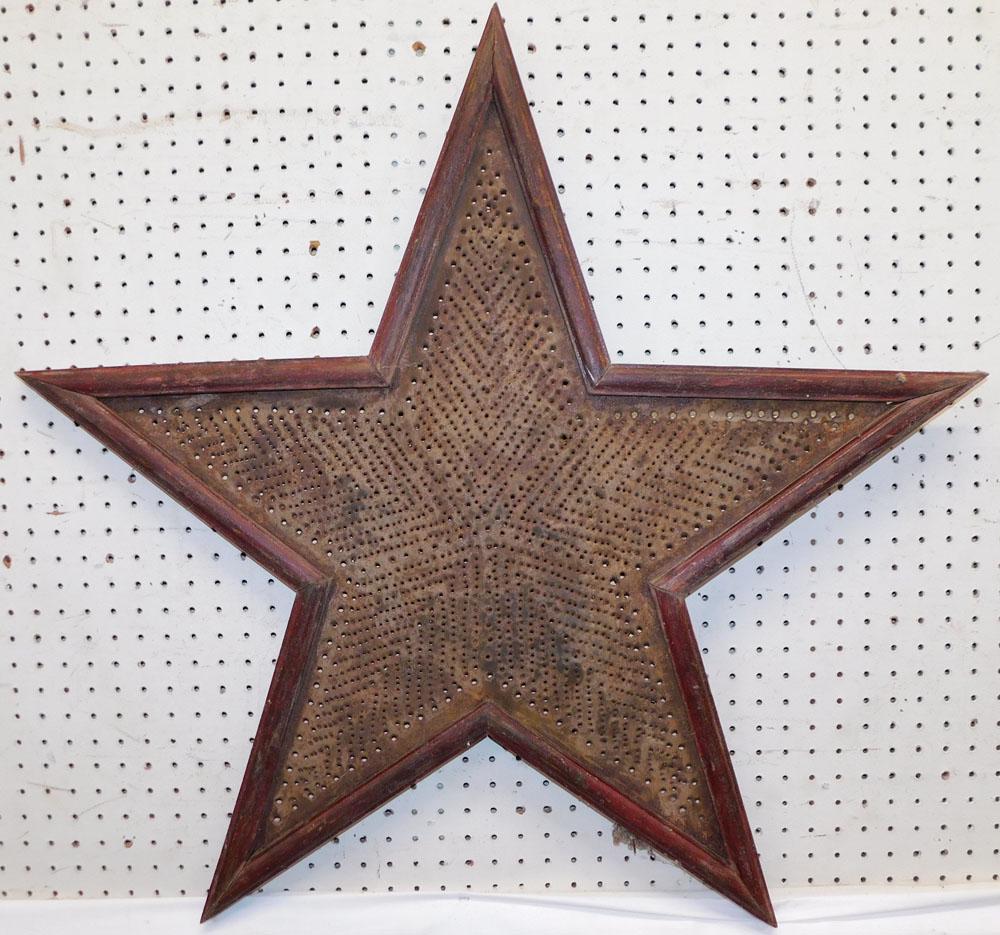 Framed Punch Tin Wall Hanging (1 of 2)