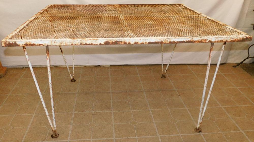 Painted Wrought Iron Patio Table (1 of 3)