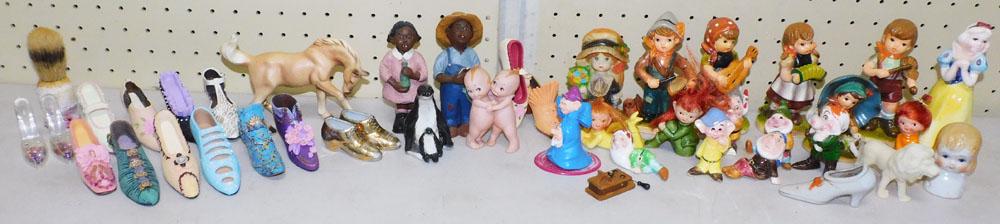Lot of Vintage Porcelain Figurines & Miniature Shoes (1 of 3)