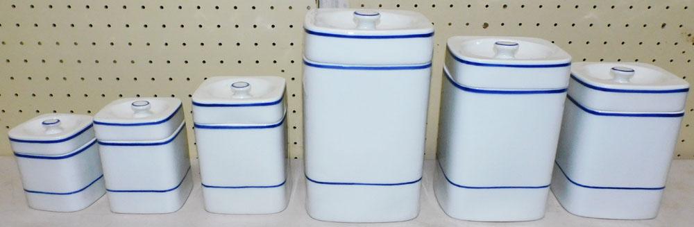 Lot Porcelain Canister Set (1 of 4)