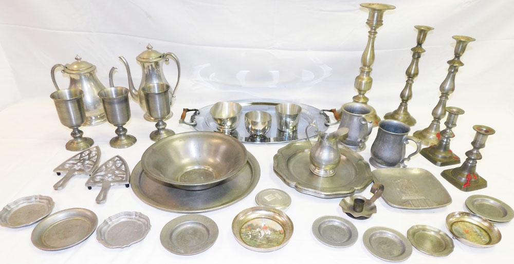 Lot Pewter Items (1 of 4)