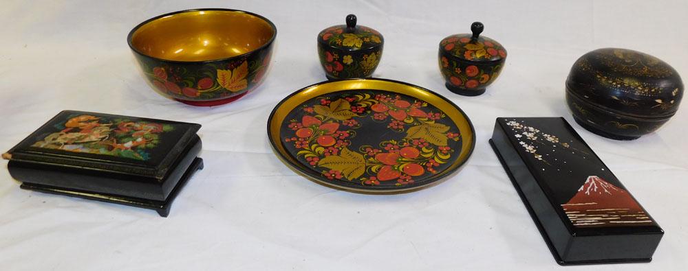 Lot Russian Lacquered Items (1 of 3)