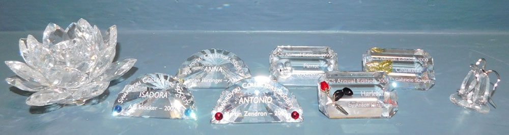 6 Swarvoski Crystal Plaques, Flower Candleholder, & Anna's Ballet Shoes (1 of 2)