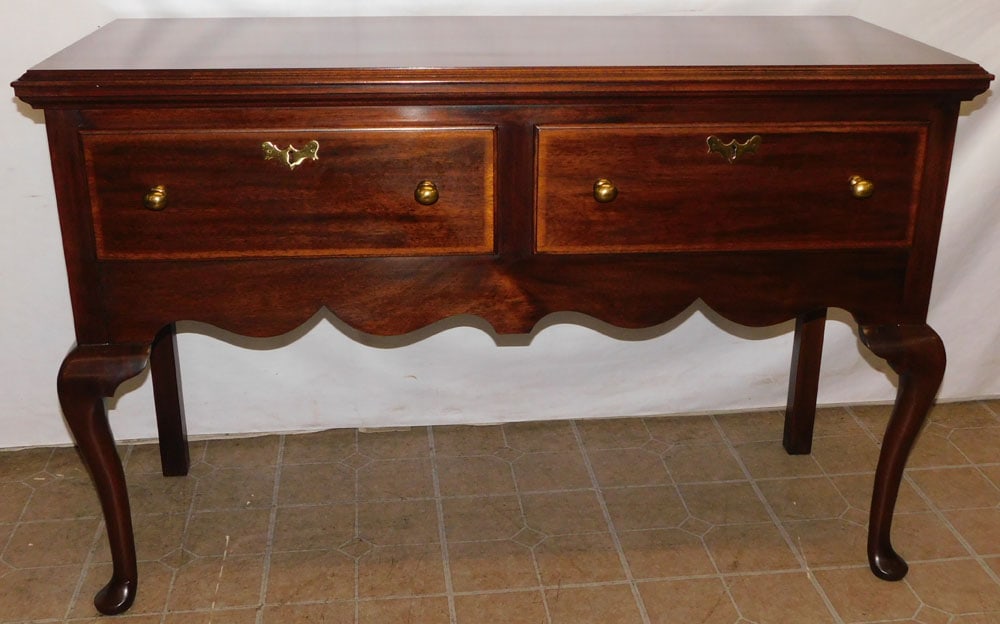 Mahogany Queen Anne 2 Drawer Server by Henkel Harris (1 of 9)