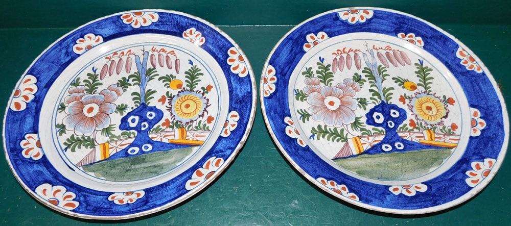 2 Delft Polychrome Chargers (1 of 6)