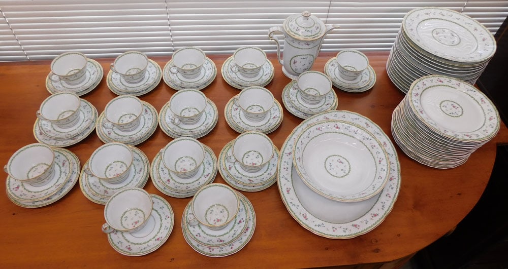 83 Pieces of Limoges China by Bernardaud - Artois vert - (1 of 4)