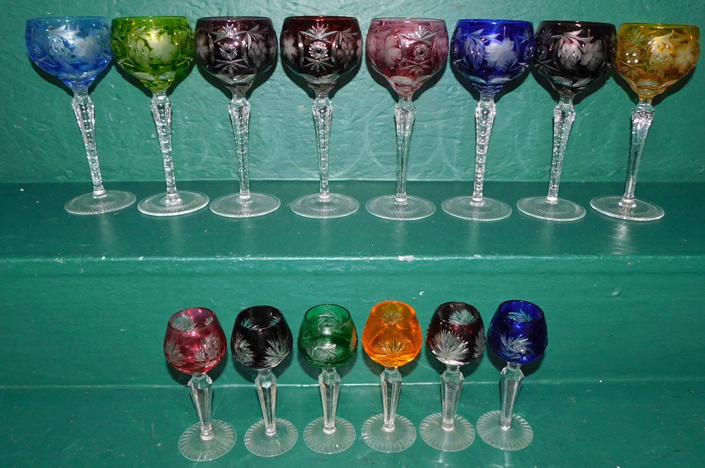 14 Pieces of Cut to Clear Stemware (1 of 3)