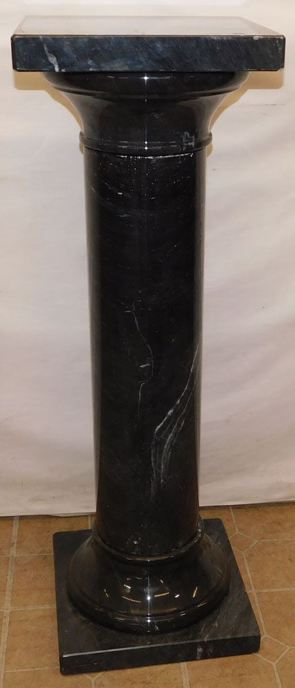 3 Part Black Marble Pedestal (1 of 3)