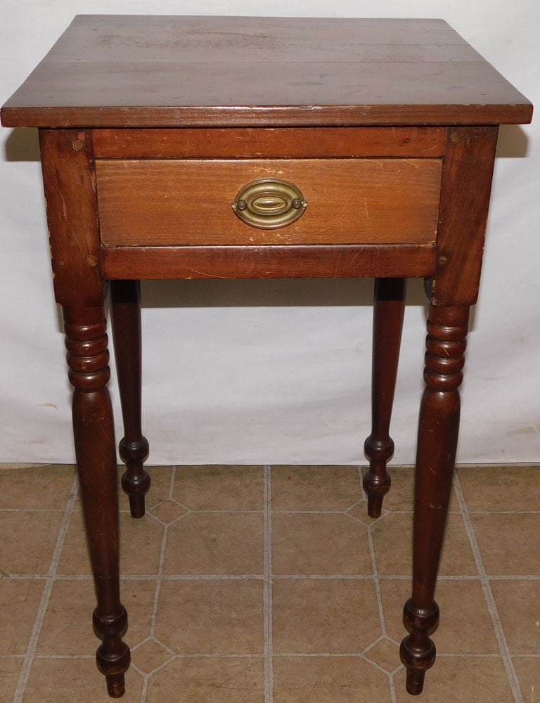 19th Century Cherry Sheraton 1 Drawer Stand (1 of 4)