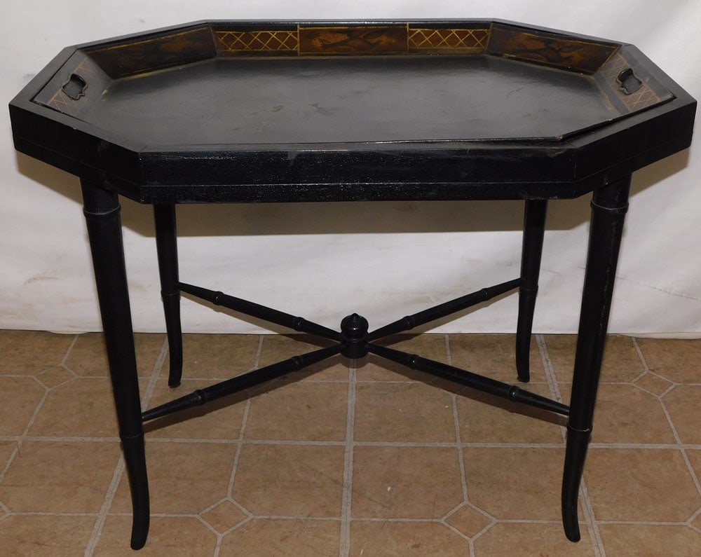 Tole Tray Table on Stand (1 of 3)