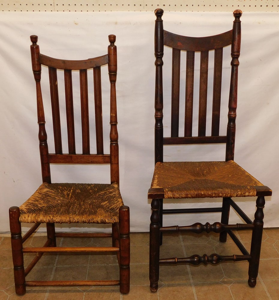 2 Antique New England Maple Barrister Back Side Chairs (1 of 6)