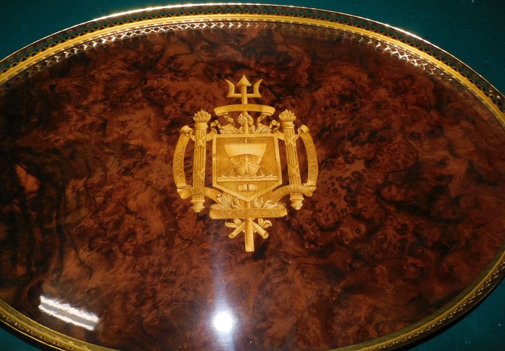 2 Inlaid Burl Walnut & Rosewood Brass Gallery Trays (1 of 4)