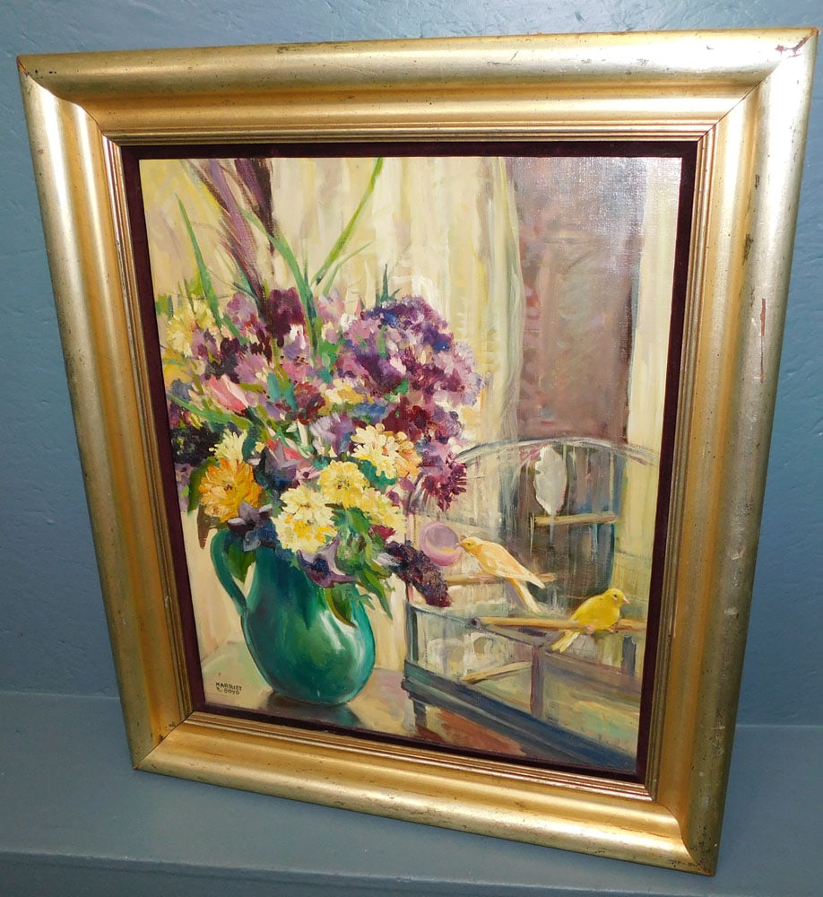 Oil on Board Still Life Signed (1 of 5)